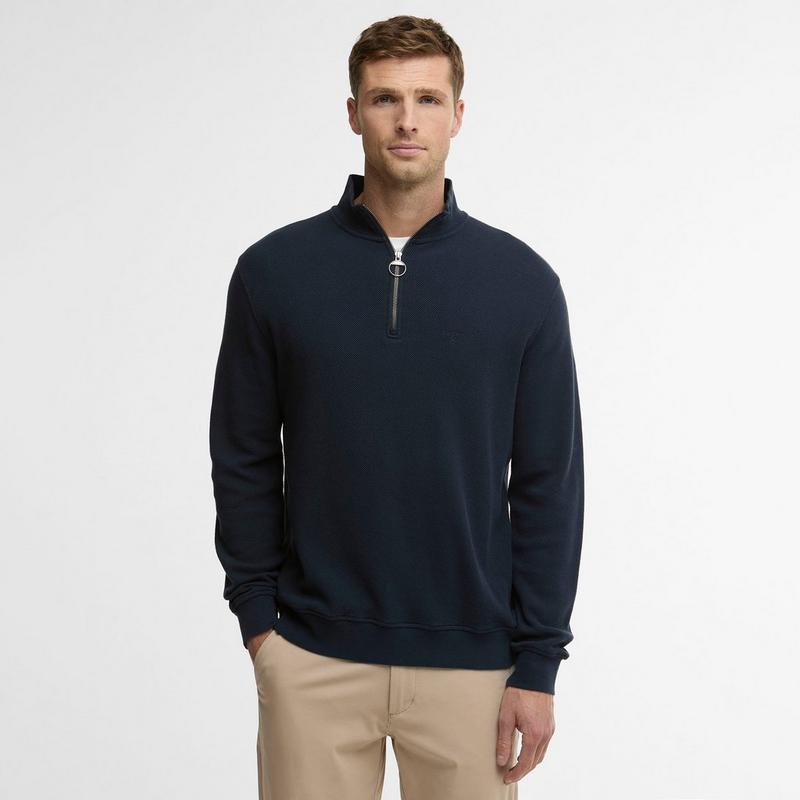 Barbour Chandail &agrave; demi-glissi&egrave;re en interlock piqu&eacute; pour hommes