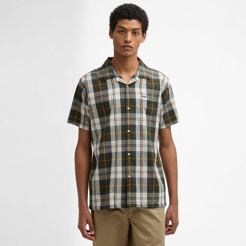 Barbour Chemise &agrave; manches courtes Clyde Seersucker Tartan pour hommes