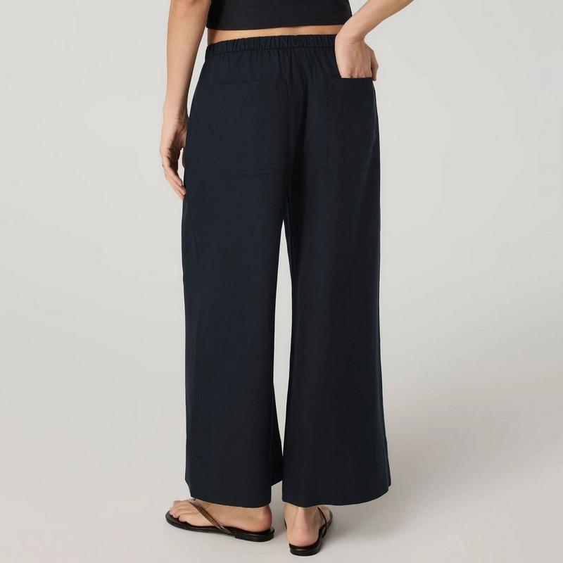 Vuori Women's Trestles Twill Crop Wide Leg Pant