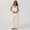Pantalon court en serg  Trestles   jambe large pour femmes