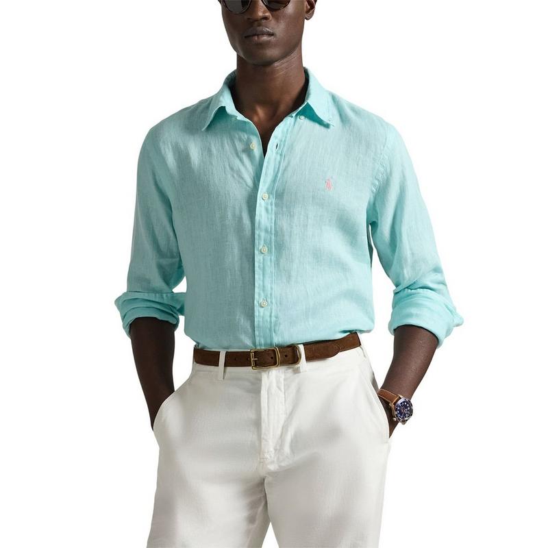 Polo Ralph Lauren Chemise en lin &agrave; coupe classique pour hommes