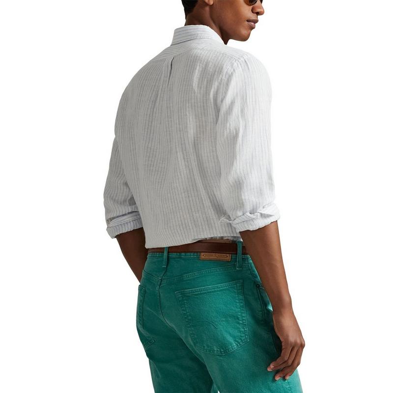 Polo Ralph Lauren Chemise en lin &agrave; rayures pour hommes