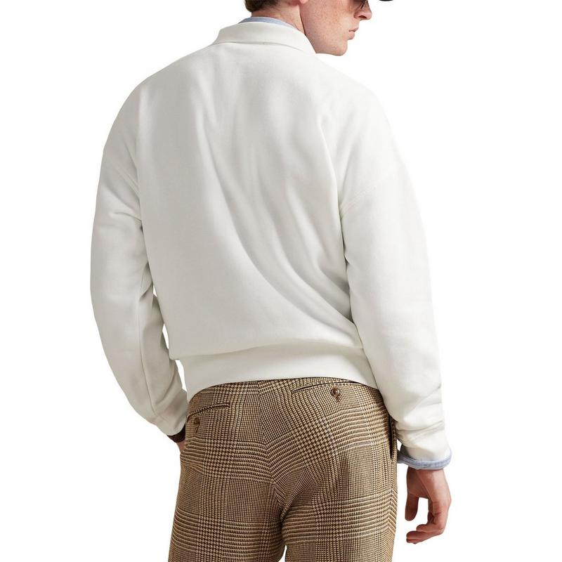 Polo Ralph Lauren Chandail imprim&eacute; &agrave; coupe d&eacute;contract&eacute;e en molleton pour hommes