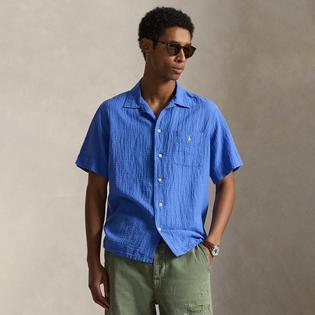 Polo Ralph Lauren Men's Classic Fit Linen-Blend Seersucker Shirt
