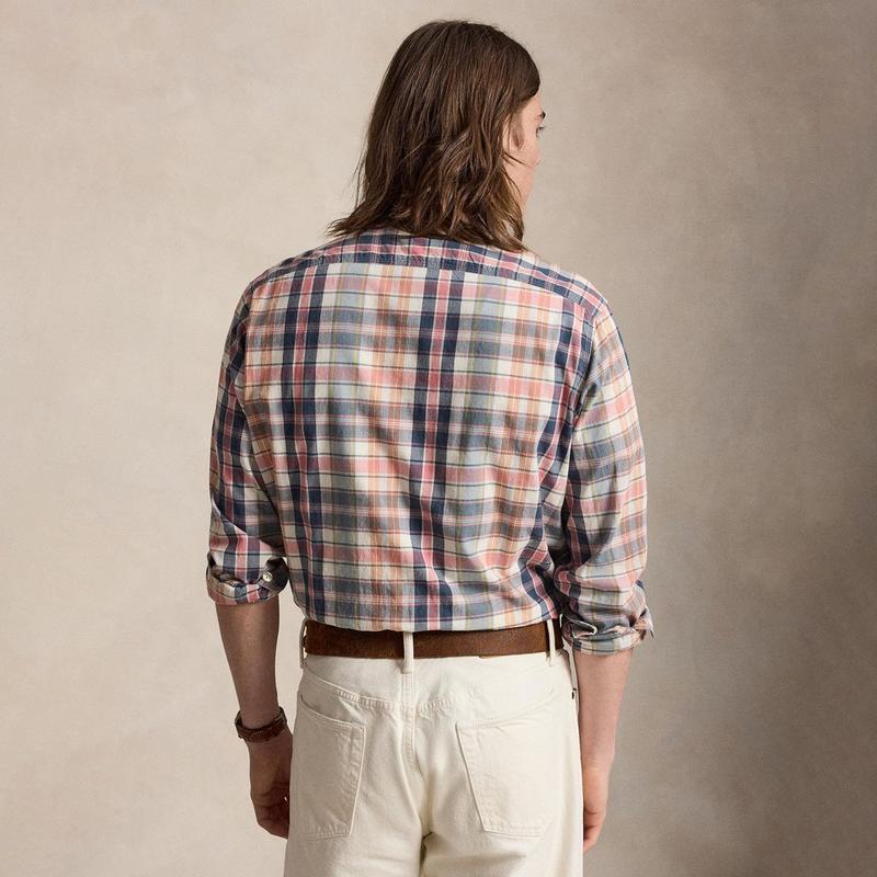 Polo Ralph Lauren Chemise de travail &agrave; coupe classique Madras pour hommes