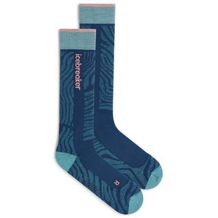 Icebreaker Women's Merino Ski+ Light Over-the-Calf Mountain Contour Sock