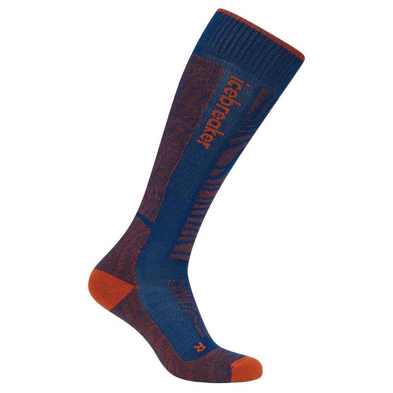 Icebreaker Chaussette Ski+ Medium Over-the-Calf Mountain Contour en m&eacute;lange de m&eacute;rinos pour hommes