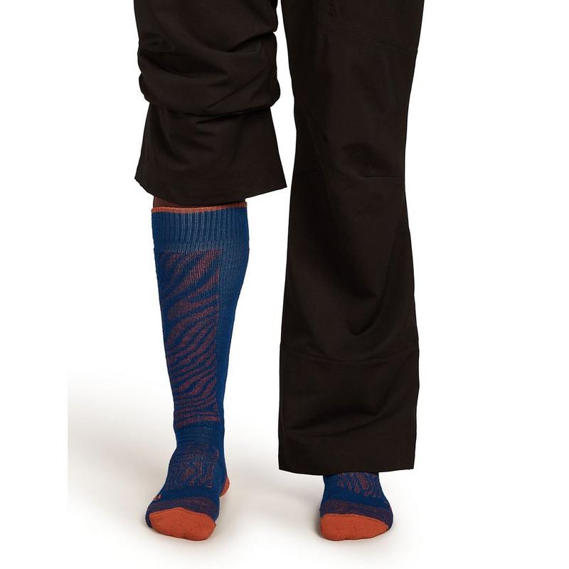 Icebreaker Chaussette Ski+ Medium Over-the-Calf Mountain Contour en m&eacute;lange de m&eacute;rinos pour hommes