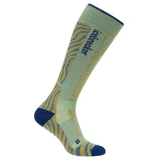 Icebreaker Chaussette Ski+ Medium Over-the-Calf Mountain Contour en m&eacute;lange de m&eacute;rinos pour hommes