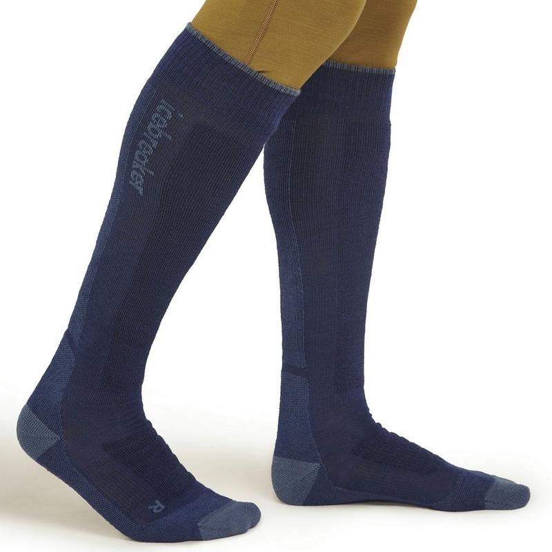 Icebreaker Chaussettes Ski+ Medium Over-the-Calf en m&eacute;rinos pour hommes