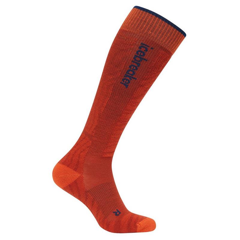 Icebreaker Chaussettes Ski+ Light Over-the-Calf Mountain Contour en m&eacute;rinos pour hommes