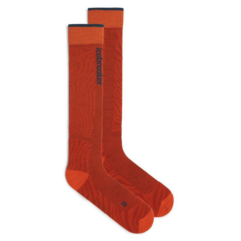 Icebreaker Chaussettes Ski+ Light Over-the-Calf Mountain Contour en m&eacute;rinos pour hommes
