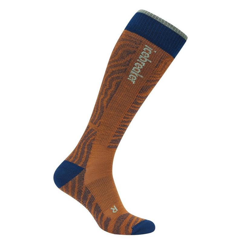 Icebreaker Chaussettes Ski+ Light Over-the-Calf Mountain Contour en m&eacute;rinos pour hommes