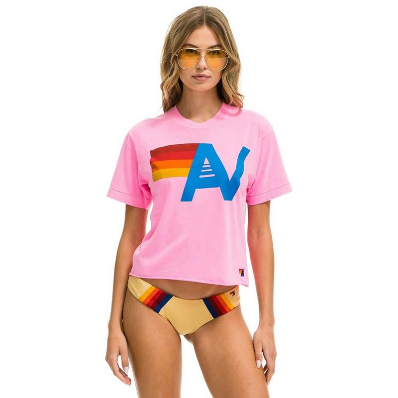 Aviator Nation T-shirt Boyfriend &agrave; logo pour femmes
