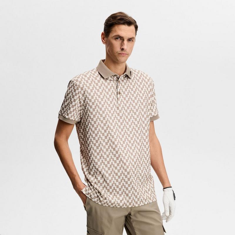 J Lindeberg Polo &agrave; imprim&eacute; Tour Tech pour hommes