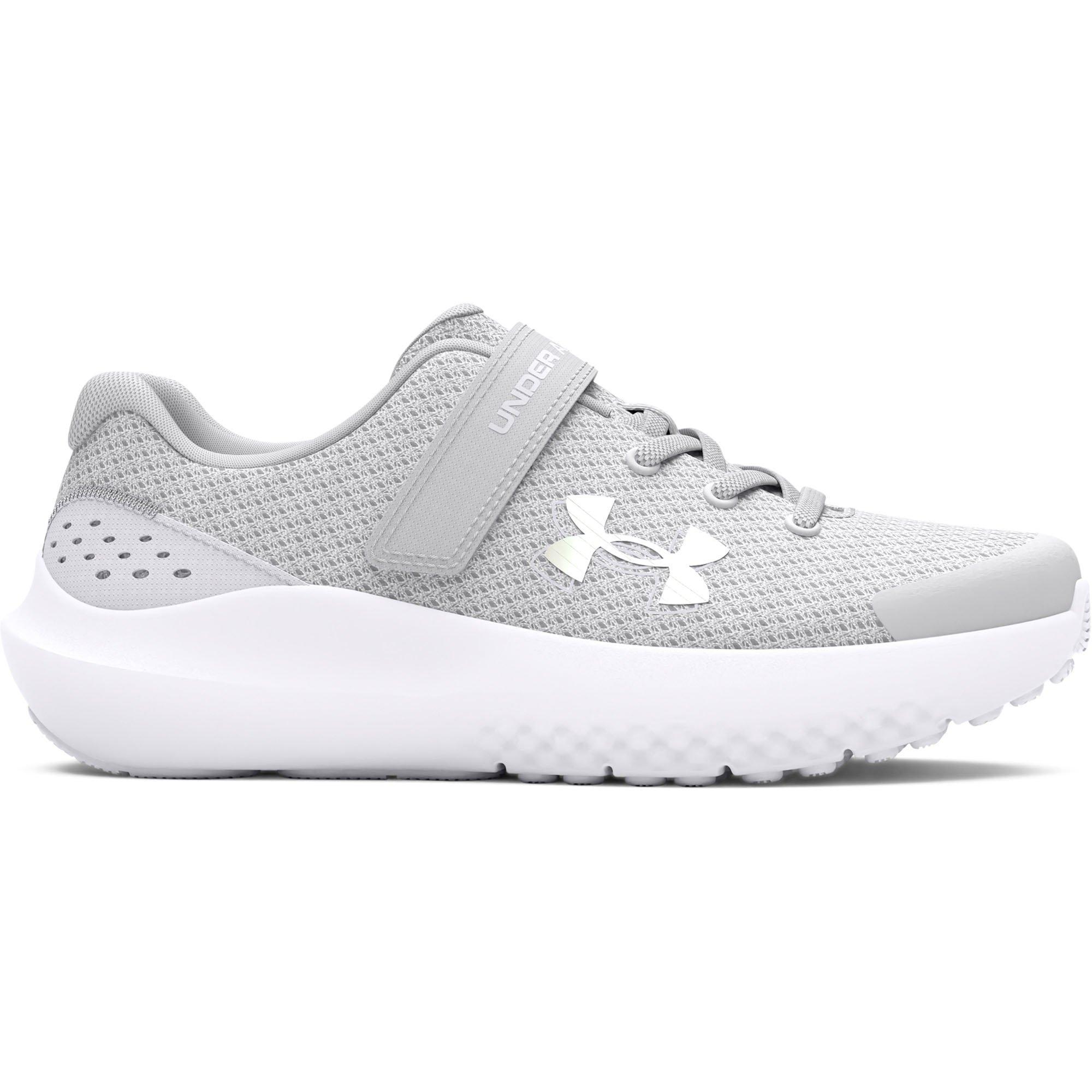 Under Armour | Surge 4 AC Running Shoes, Halo Grey/White/Iridescent, Size 11