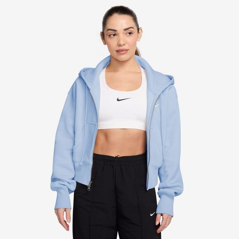 Nike Chandail &agrave; capuchon court &agrave; glissi&egrave;re Phoenix Sportswear pour femmes
