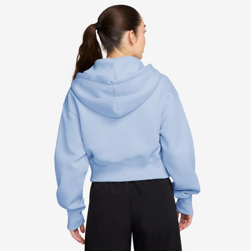 Nike Chandail &agrave; capuchon court &agrave; glissi&egrave;re Phoenix Sportswear pour femmes