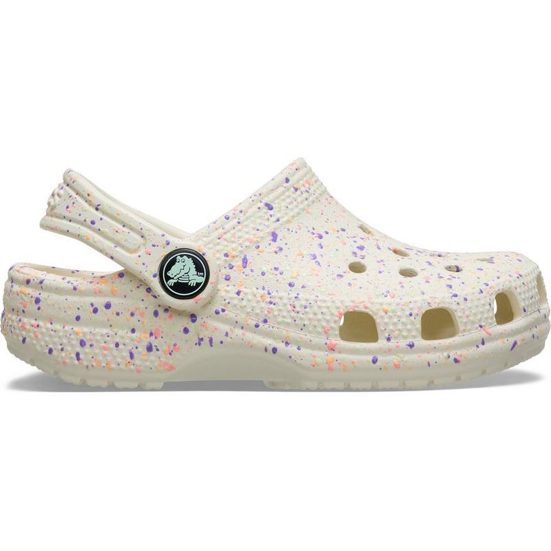 Crocs Sabots Classic Glow Paint Splatter pour enfants [11-3]