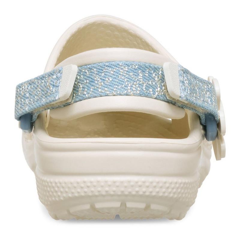 Crocs Sabots Classic Denim Flower &agrave; sangle ajustable pour tout-petits [5-10]