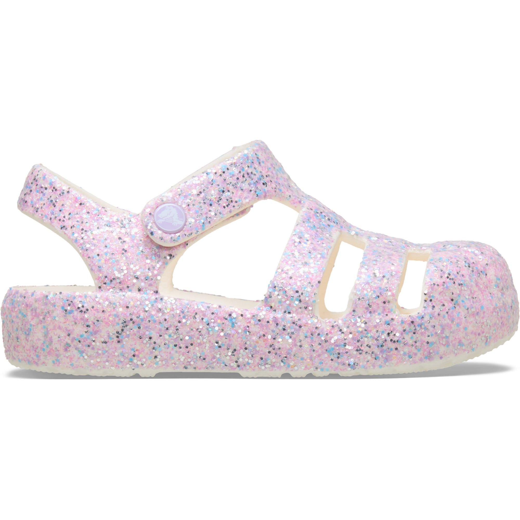 Crocs | Toddlers' Classic Glitter Fisherman Sandals, Chalk, Size 8