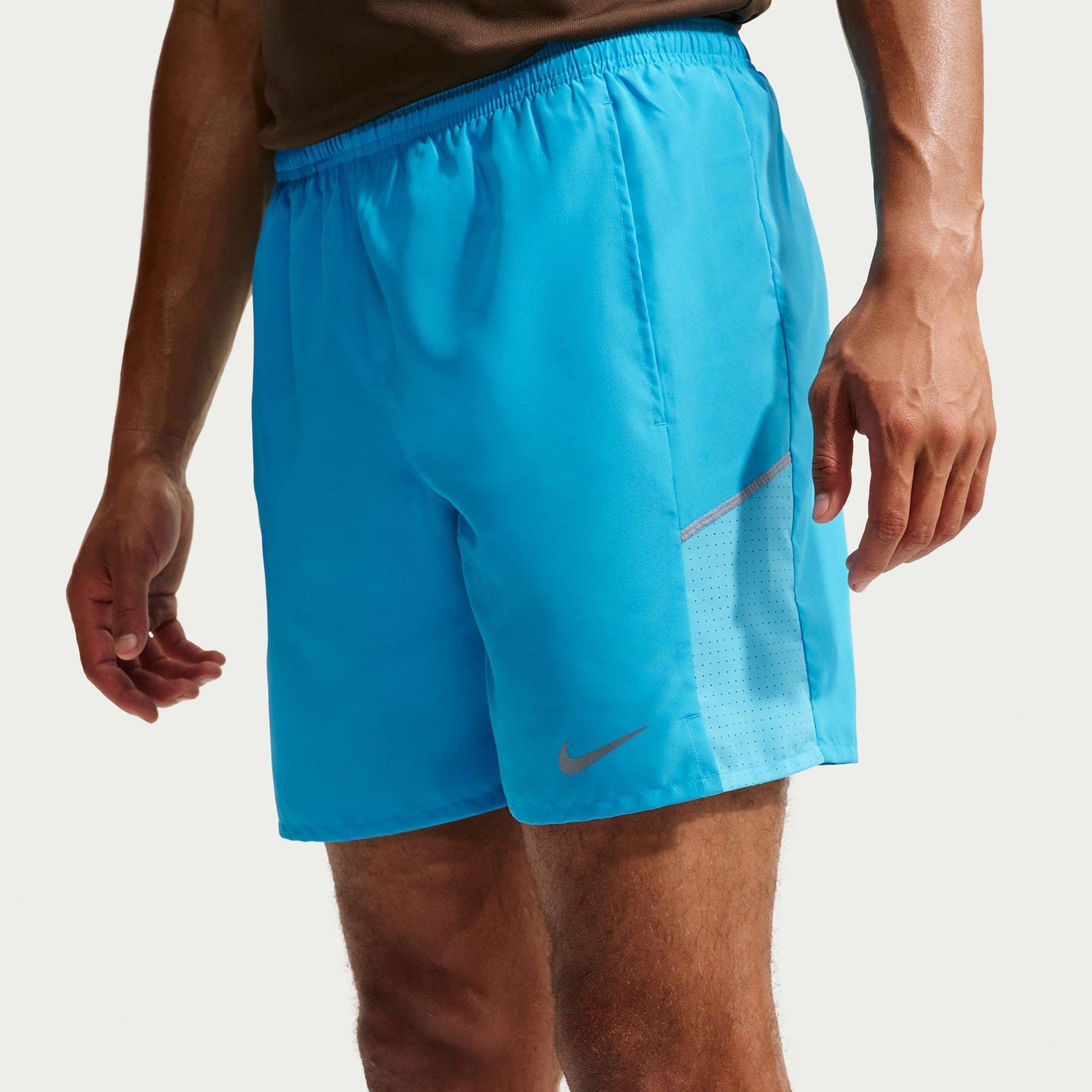 Nike | Men's Miler Dri-FIT 7" Shorts, Light Currant Blue/Reflective Silver, Size Large