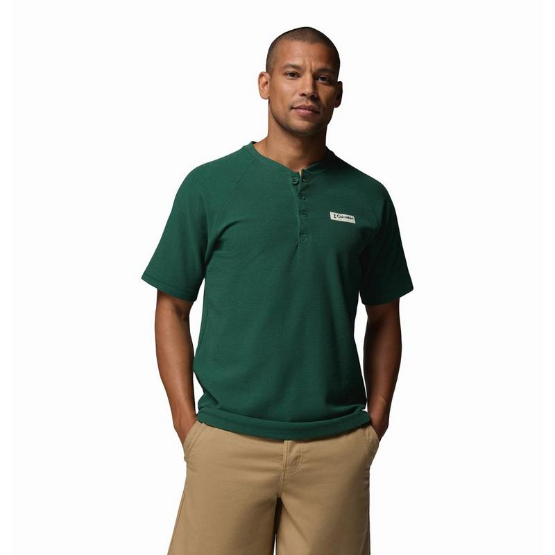 Columbia Haut henley &agrave; manches courtes en tricot Acker Rock pour hommes