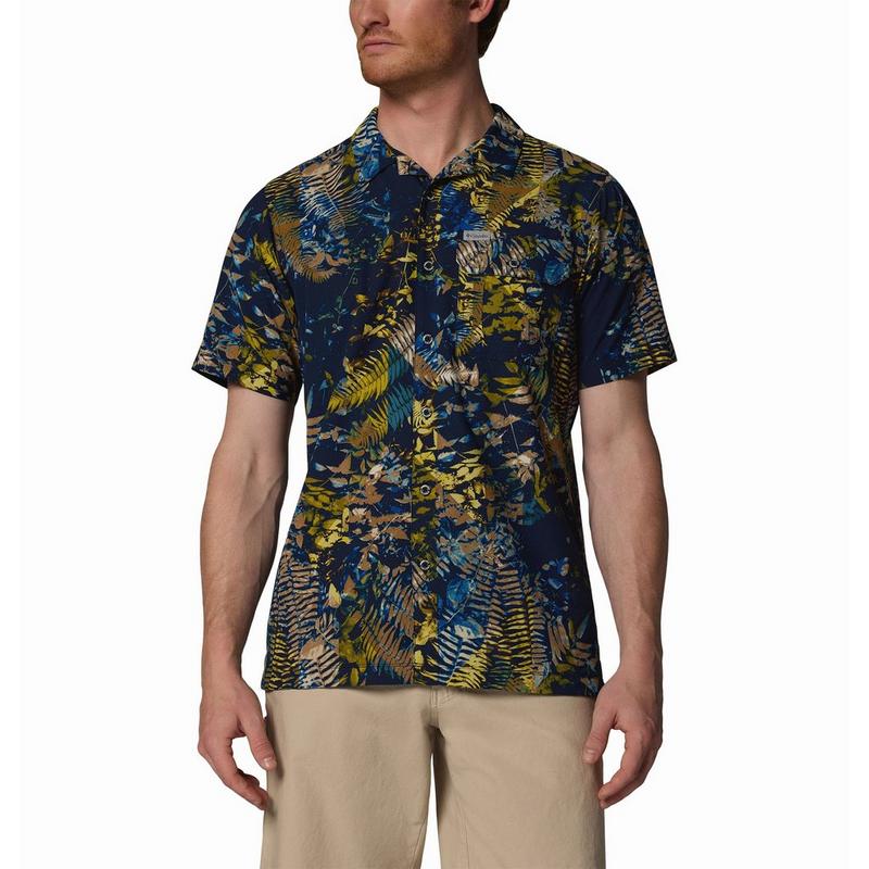 Columbia Chemise tiss&eacute;e utilitaire &agrave; manches courtes avec imprim&eacute; Tech Trail pour hommes