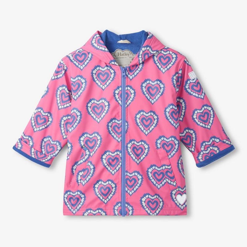 Hatley Veste de pluie avec c&oelig;urs qui changent de couleur pour filles [2-10]