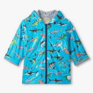 Hatley Boys' [2-10] Colour Changing Shark Party Zip-Up Rain Jacket