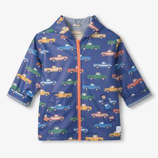 Hatley Boys' [2-10] Trucks Zip-Up Rain Jacket