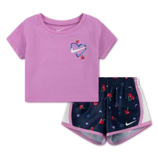 Nike Ensemble t-shirt &agrave; imprim&eacute; Cherry et short pour enfants [4-6X]