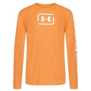 Under Armour Junior Boys' [8-16] Solid Logo UPF Long Sleeve Rashguard