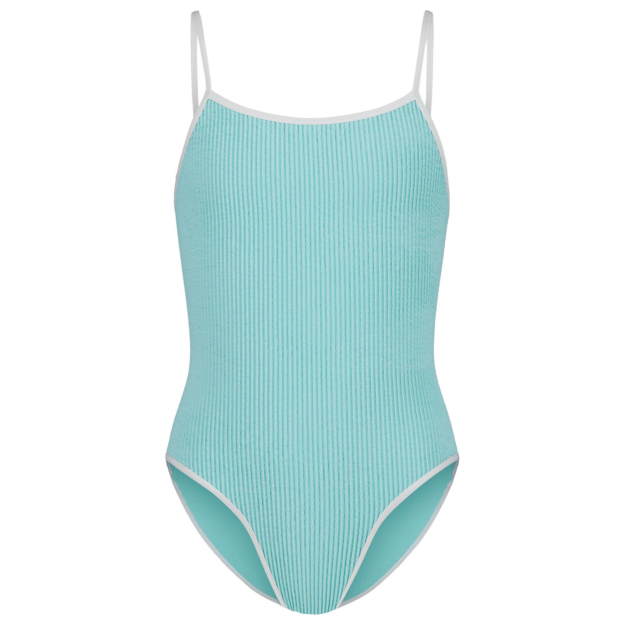 Under Armour | Junior's Girl's Textured One-Piece Swimsuit, Turquoise, Size 8