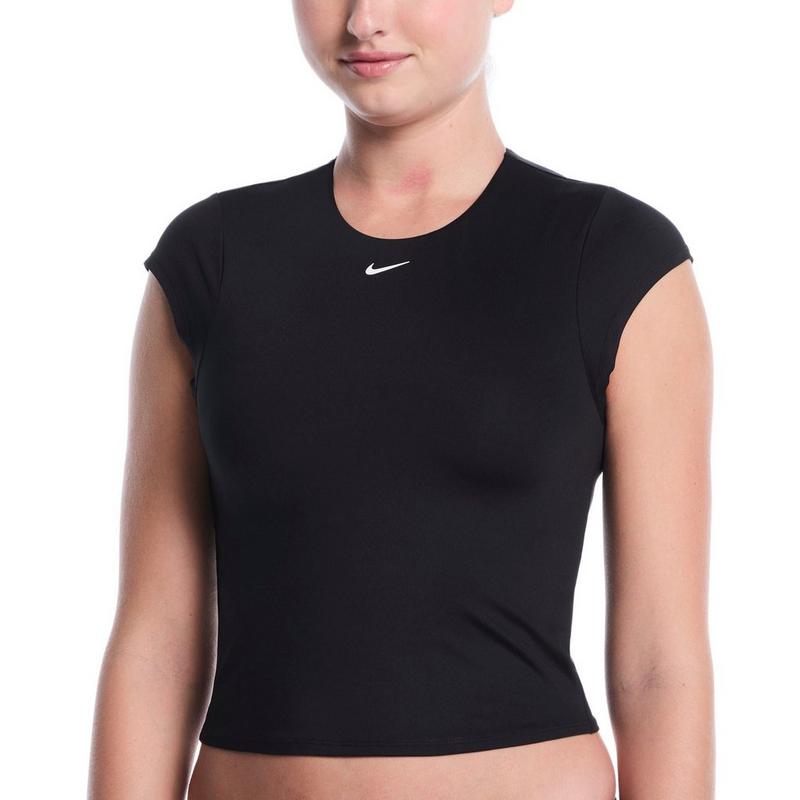 Nike Haut de maillot de bain &agrave; manches courtes pour femmes