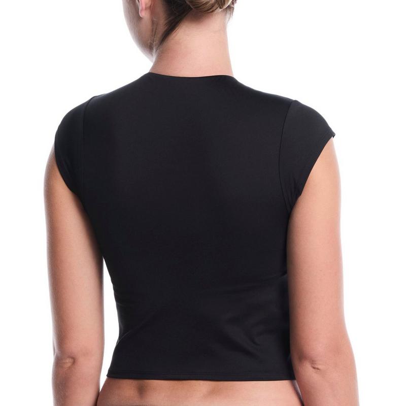 Nike Haut de maillot de bain &agrave; manches courtes pour femmes