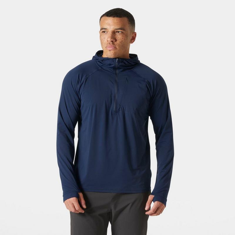 Helly Hansen Haut &agrave; capuchon et demi-glissi&egrave;re Shine Solen Sun pour hommes