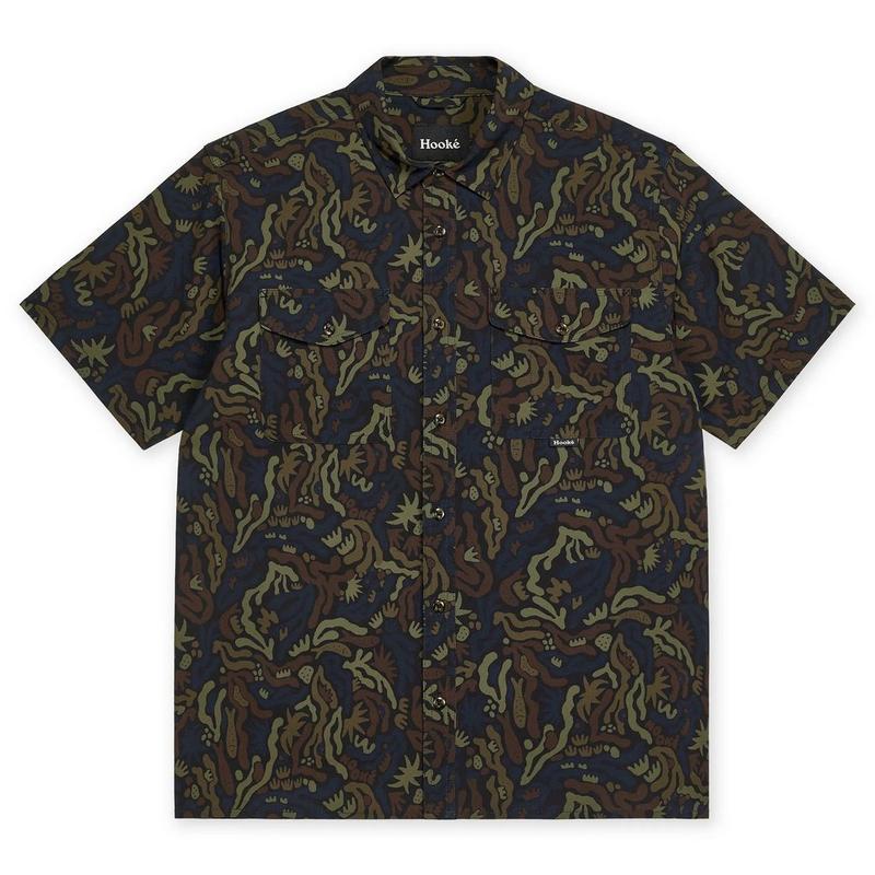 Hook&eacute; Chemise &agrave; manches courtes Seabed pour hommes
