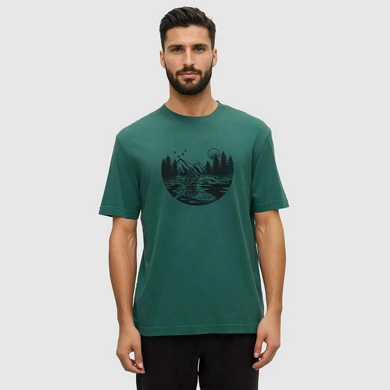 Tentree T-shirt Regenerative Lake Life Portal pour hommes