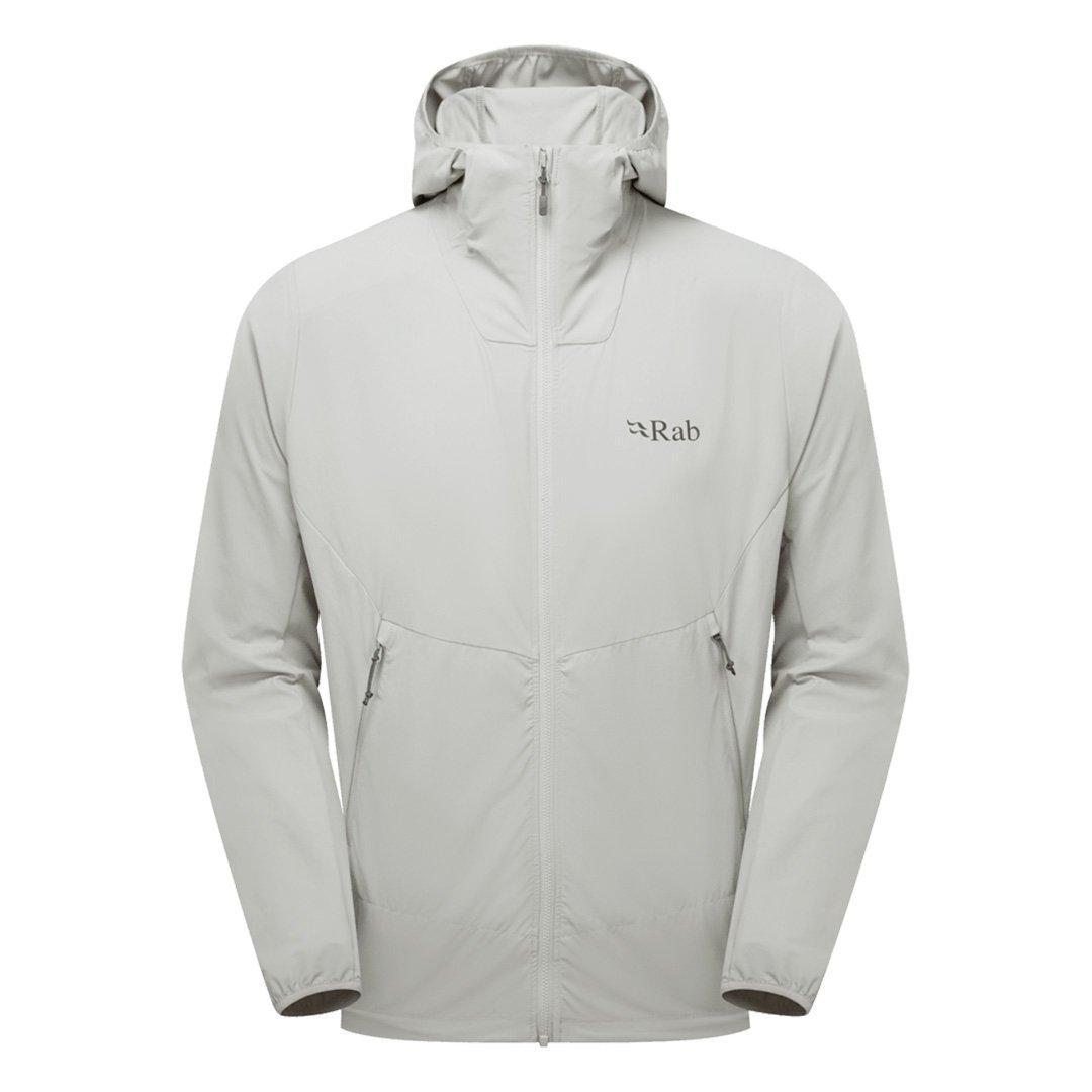 Rab | Men's Borealis Hooded Jacket, Light Zinc, Size XL