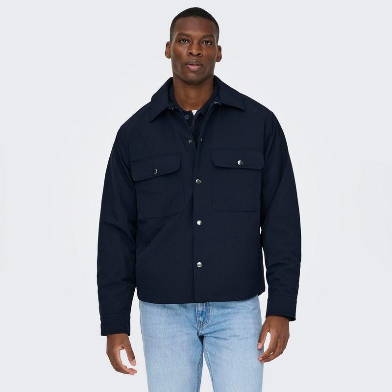 Only & Sons Veste-chemise matelass&eacute;e David pour hommes