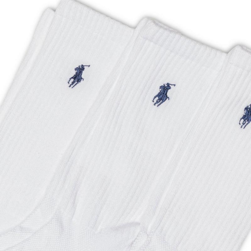 Polo Ralph Lauren Chaussettes mi-mollet Sport coussin&eacute;es pour femmes (paquet de 3)