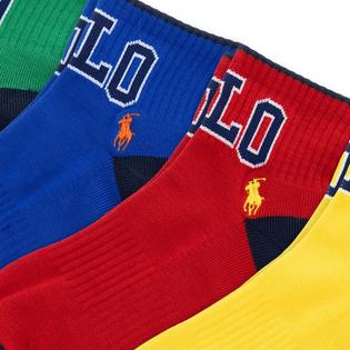 Polo Ralph Lauren Men's Varsity Polo Logo Quarter Sock (6 Pack)