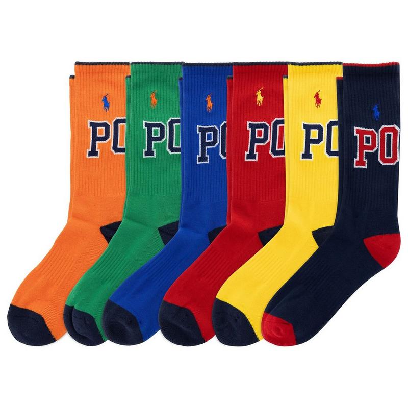 Polo Ralph Lauren Chaussettes Varsity Polo Logo pour hommes (paquet de 6)