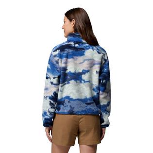 Columbia Women's Helvetia II Printed Cropped Half-Snap Fleece Top