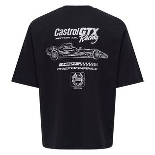 Only & Sons T-shirt Castrol Life &agrave; coupe d&eacute;contract&eacute;e pour hommes