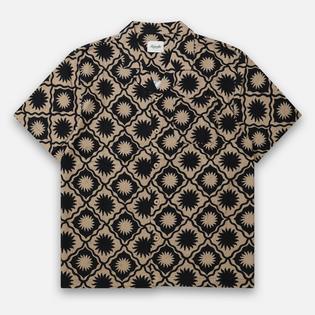 Kuwalla Men's Linen Printed Yacht Shirt