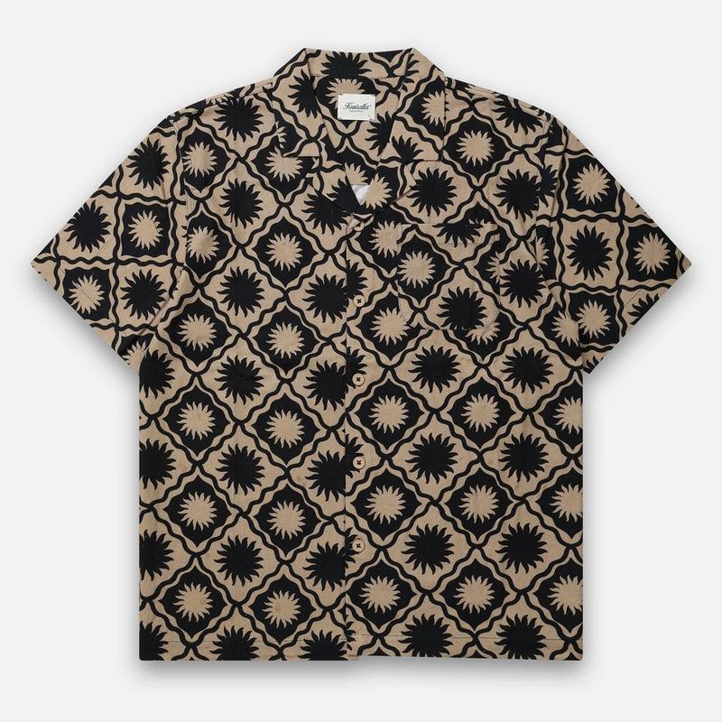 Kuwalla Chemise Yacht en lin &agrave; motif pour hommes