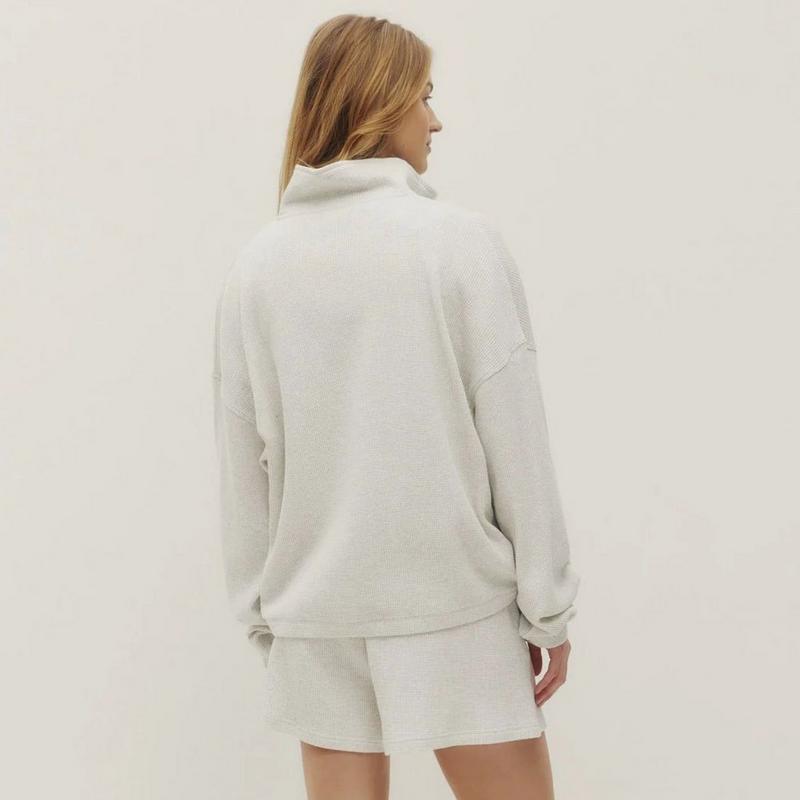Kuwalla Chandail &agrave; glissi&egrave;re en tricot gaufr&eacute; Bailey pour femmes