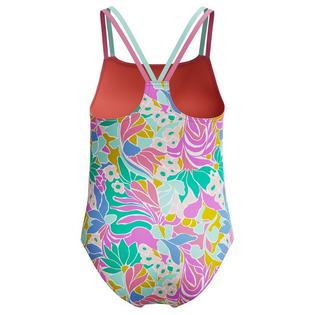 Speedo Junior Girls' [7-16] Printed Strappy One-Piece Swimsuit